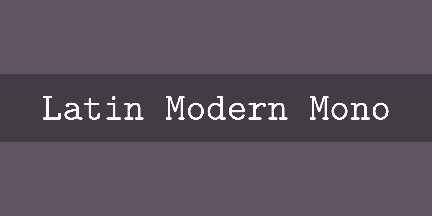 Przykład czcionki Latin Modern Mono 10 Regular